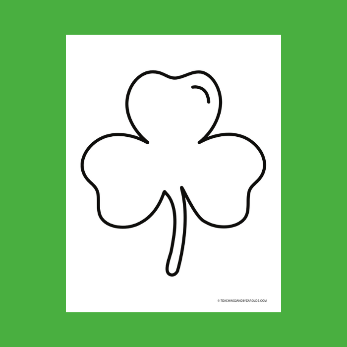 Free shamrock outline printable