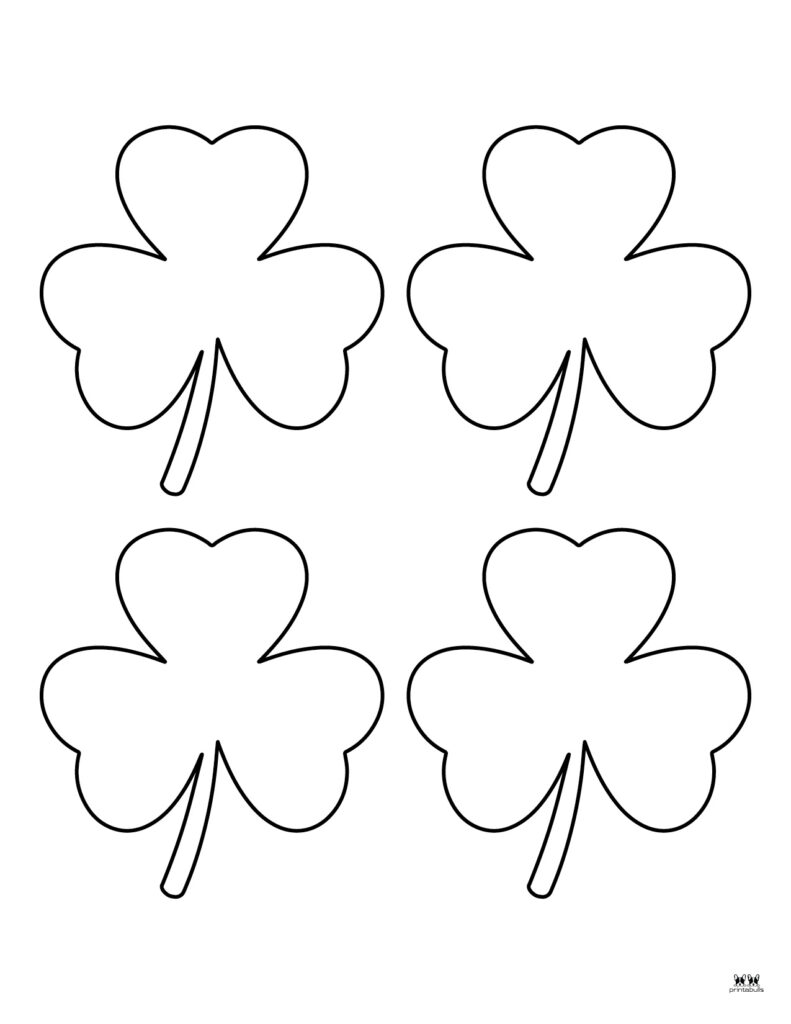Shamrock templates coloring pages