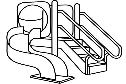 Sliding hills playground coloring picture coloring pictures coloring pages playground