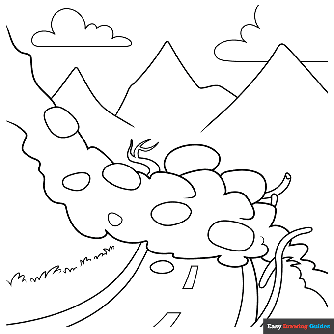 Free printable landscape coloring pages for kids