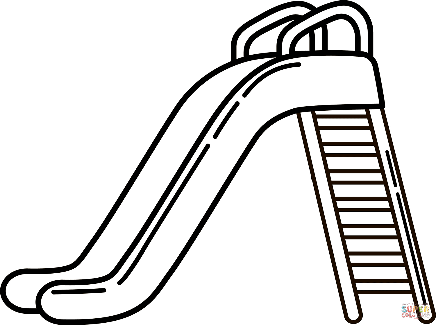 Playground slide coloring page free printable coloring pages