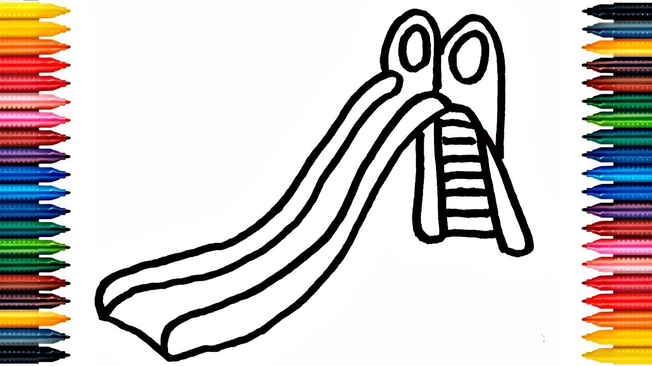 Slide coloring pages how to paint slide drawing slide pages