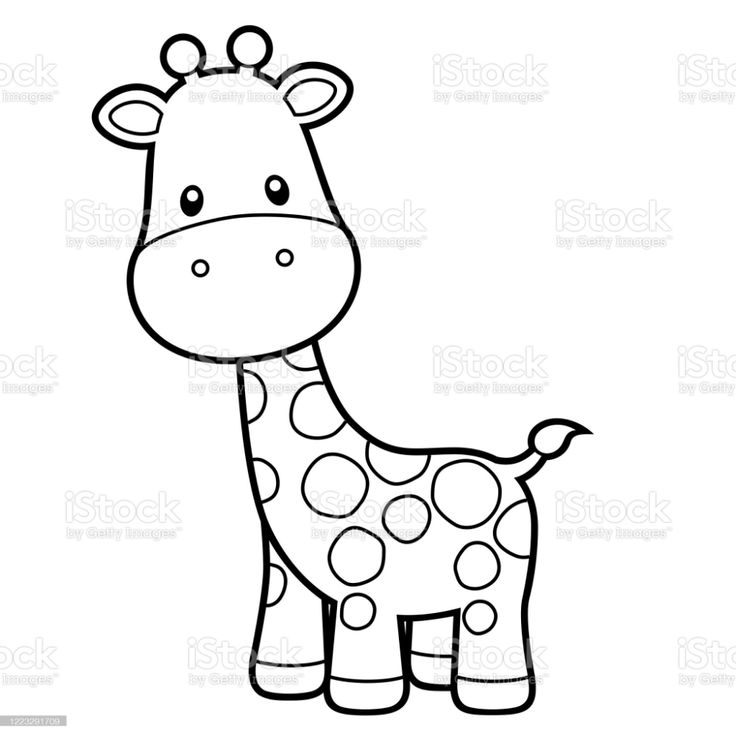 Cute black and white giraffe outline cartoon vector illustration giraffe coloring pages giraffe cartoon drawing giraffe colors