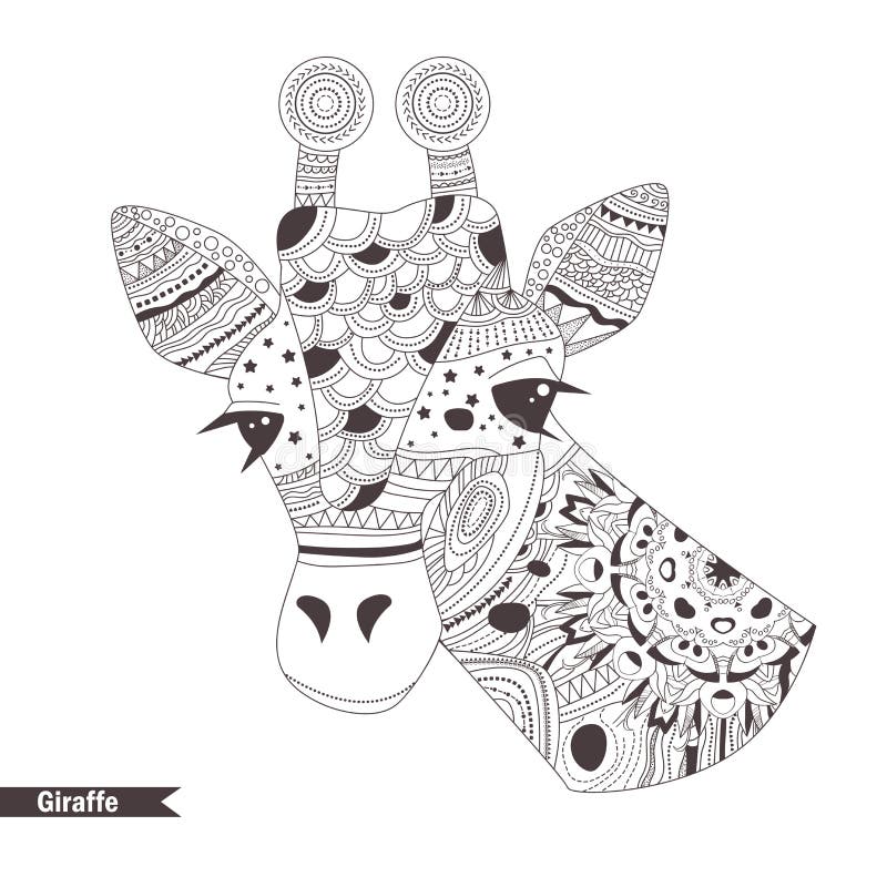 Giraffe coloring page adult stock illustrations â giraffe coloring page adult stock illustrations vectors clipart