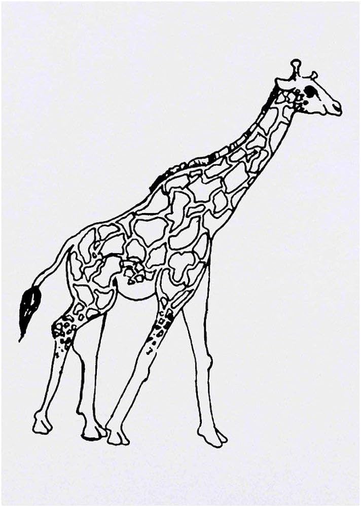Large giraffe temporary tattoo to beauty