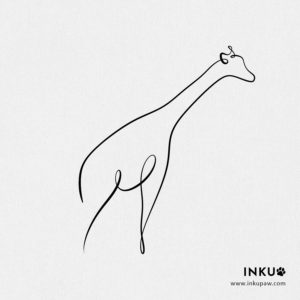 Giraffe tattoo designs inku paw