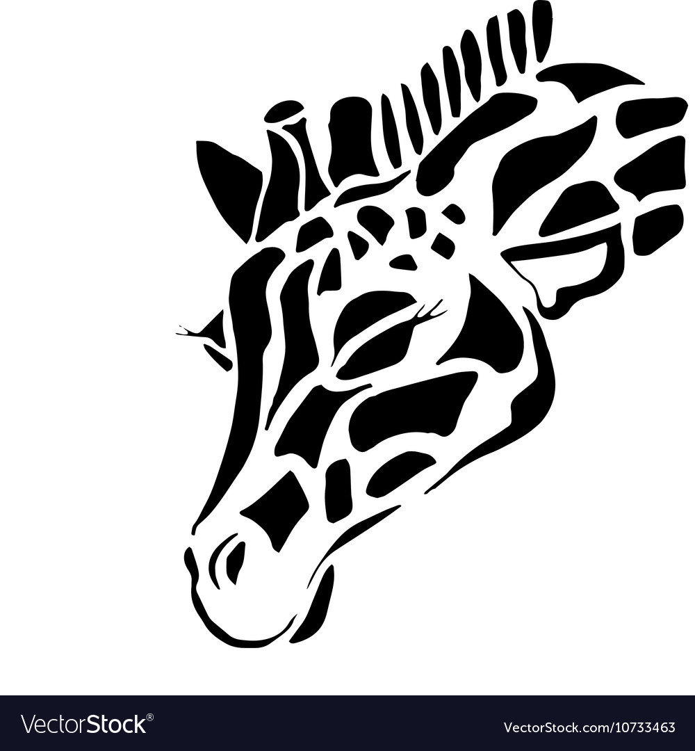 Cute giraffe tattoo for coloring royalty free vector image