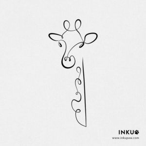 Giraffe tattoo designs inku paw