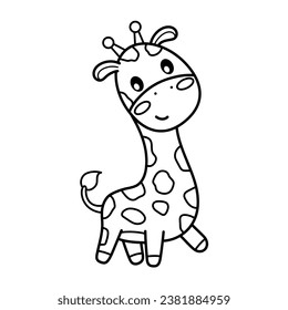 Giraffe coloring page stock photos and pictures