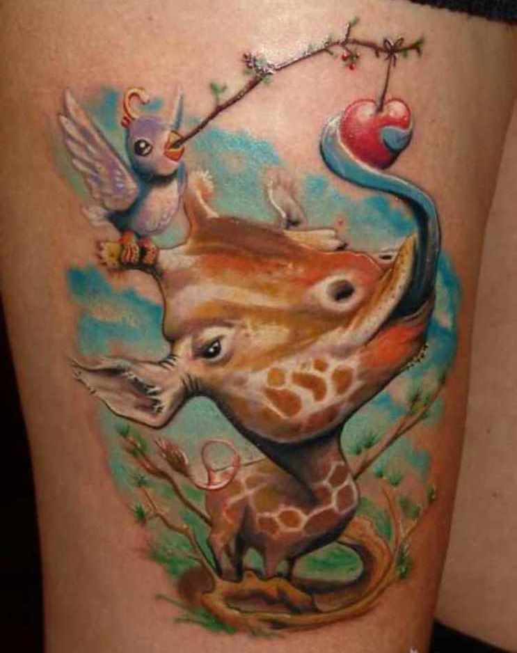 Giraffe tattoos