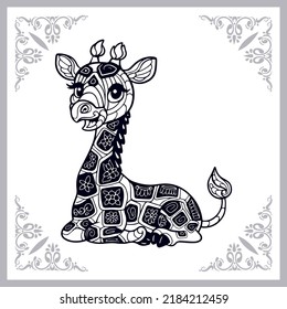 Giraffe zentangle stock photos and pictures
