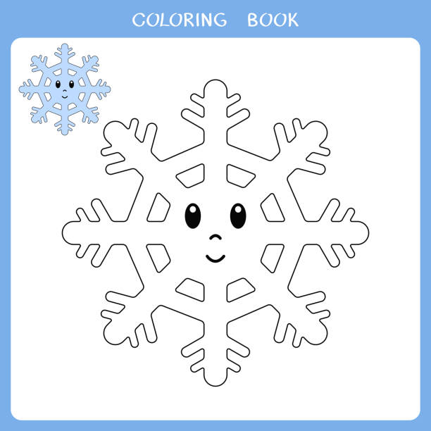 Snowflake coloring page stock illustrations royalty