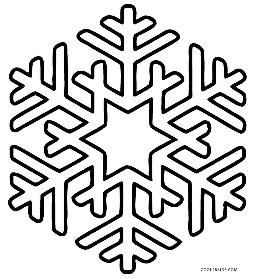 Printable snowflake coloring pages for kids