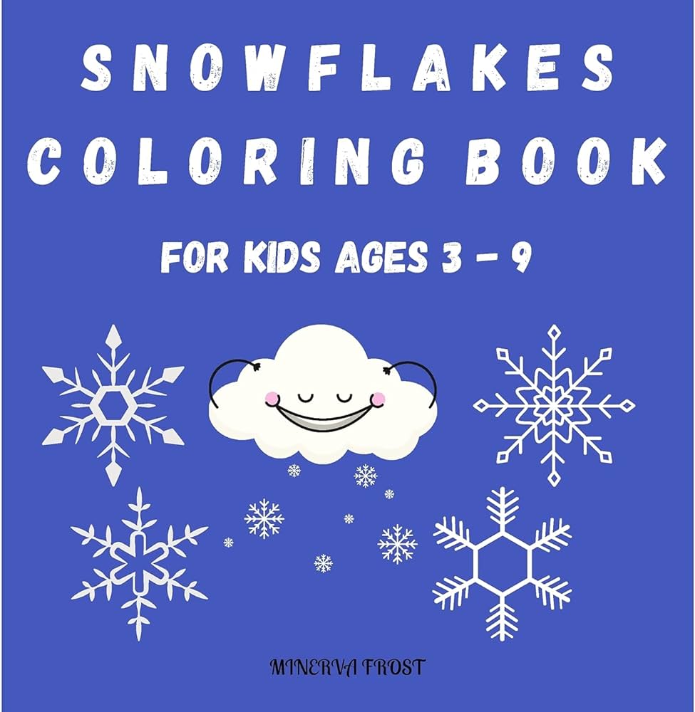 Snowflakes coloring book for kids ages