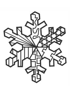 Winter snowflake zentangle no prep coloring page by pooley productions