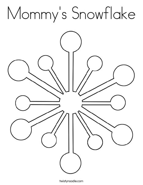 Mommys snowflake coloring page