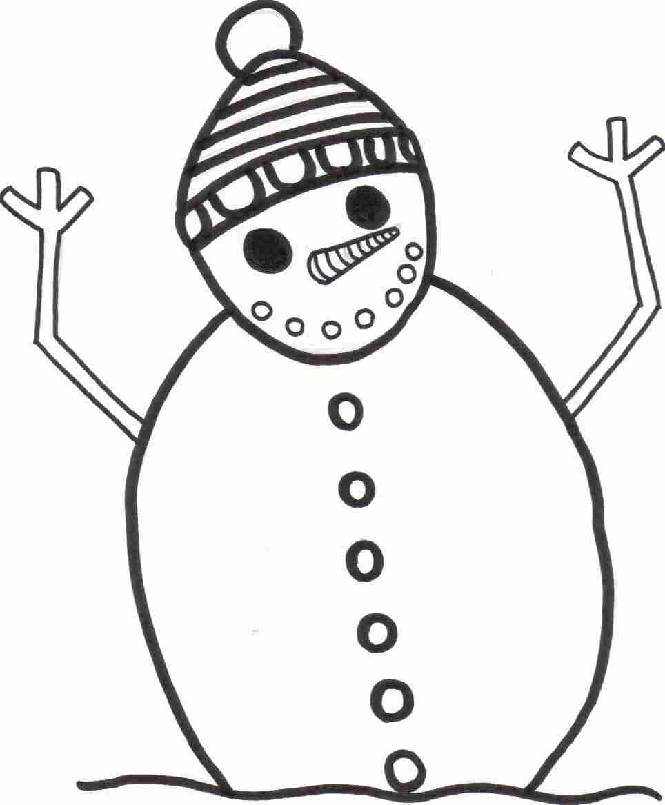 Scary snowman coloring sheet