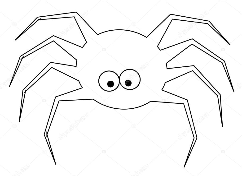 Spider coloring page stock vector by keeweegirl