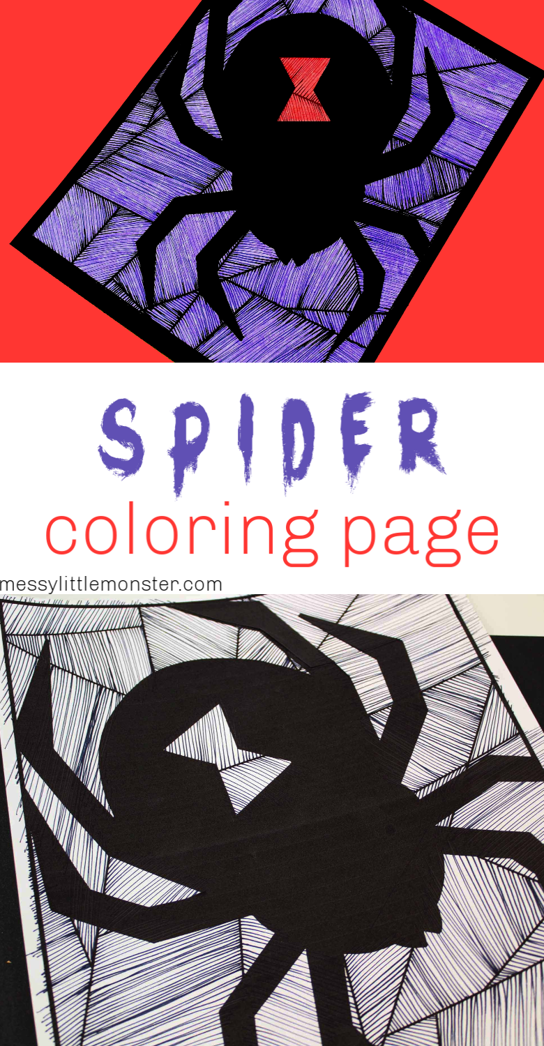 Spider coloring page