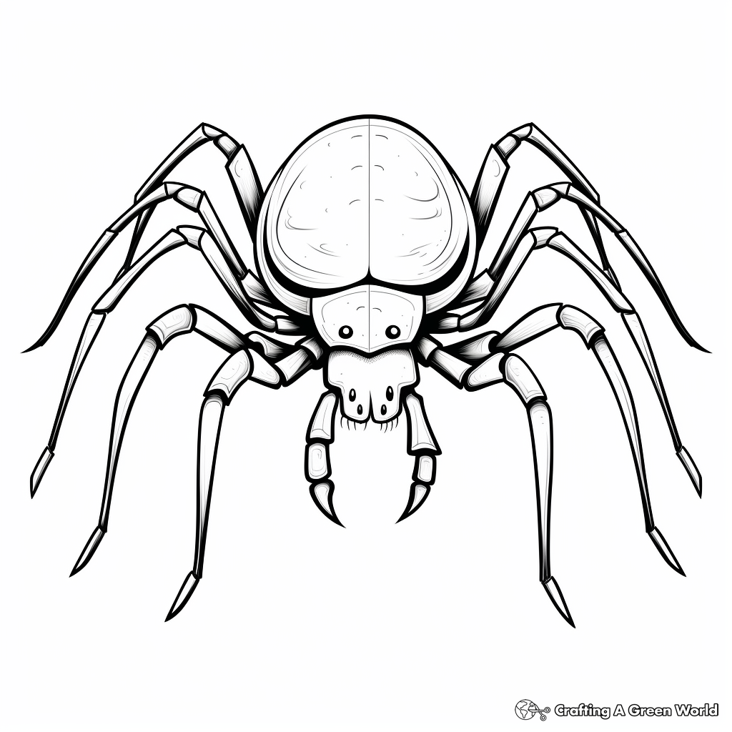 Black widow spider coloring pages