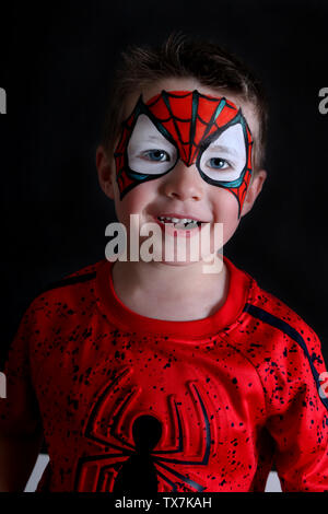 Spiderman face paint hi