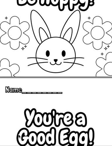 Cute and simple spring coloring pages