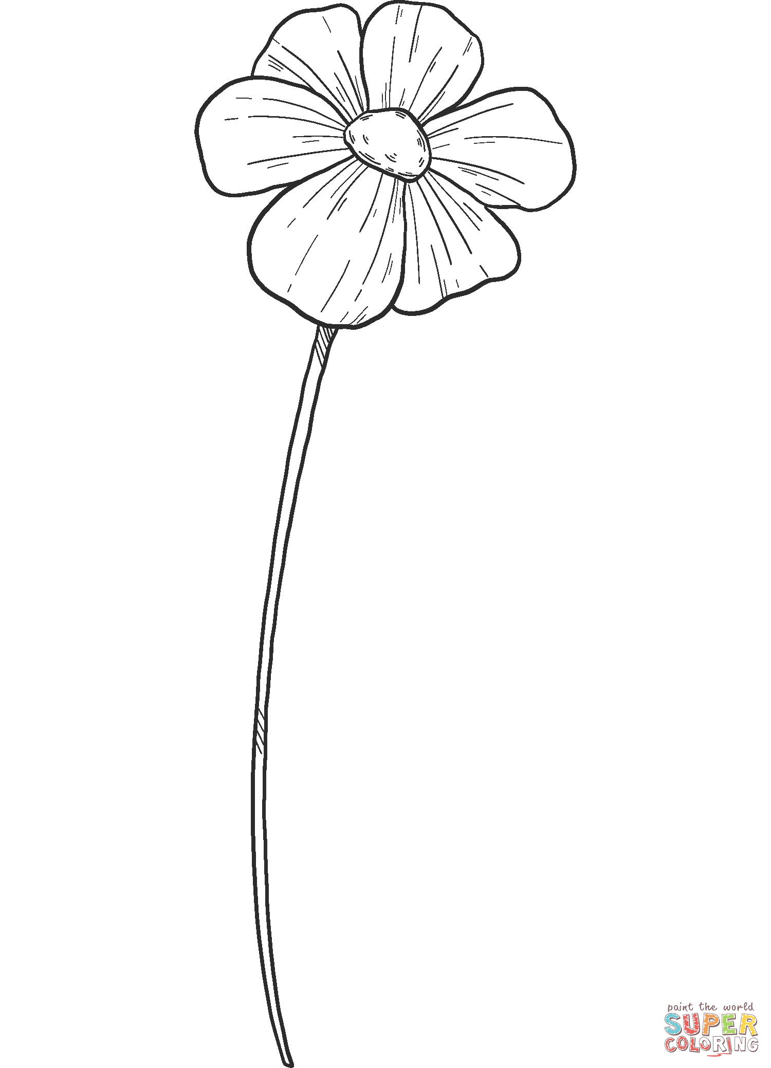 Spring flower coloring page free printable coloring pages