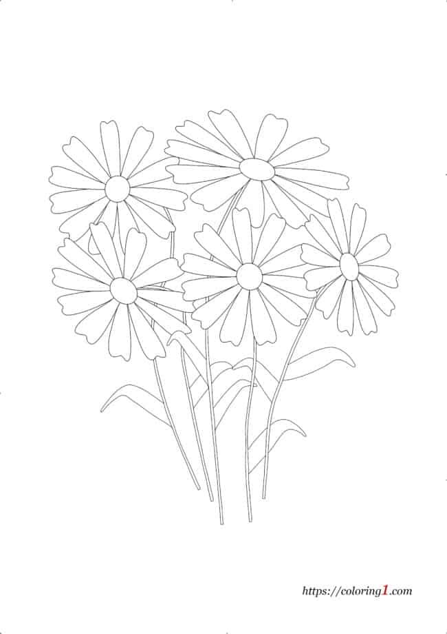 Flower coloring pages