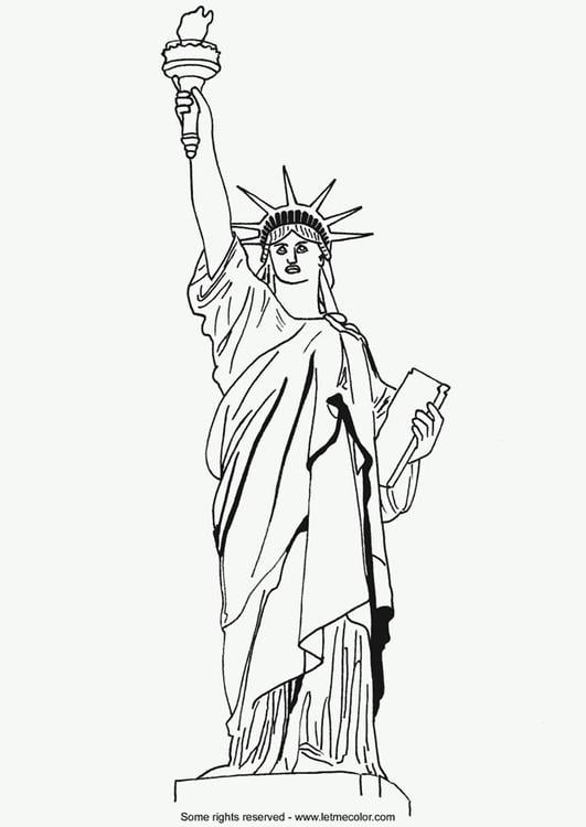 Coloring page statue of liberty