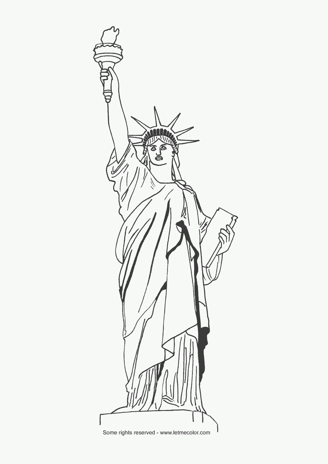 Statue of liberty coloring sheet