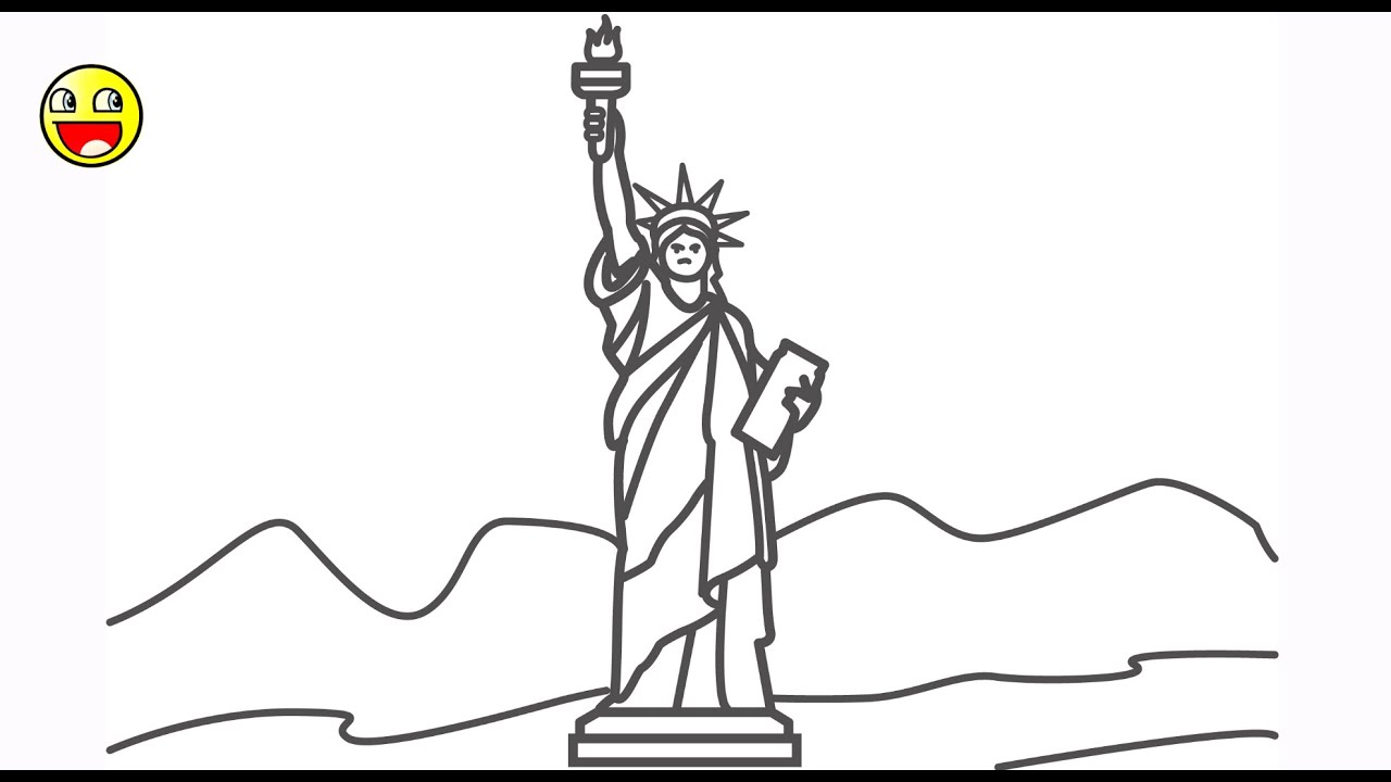 How to draw a statue of liberty wowdraw statuteofkiberty drawing