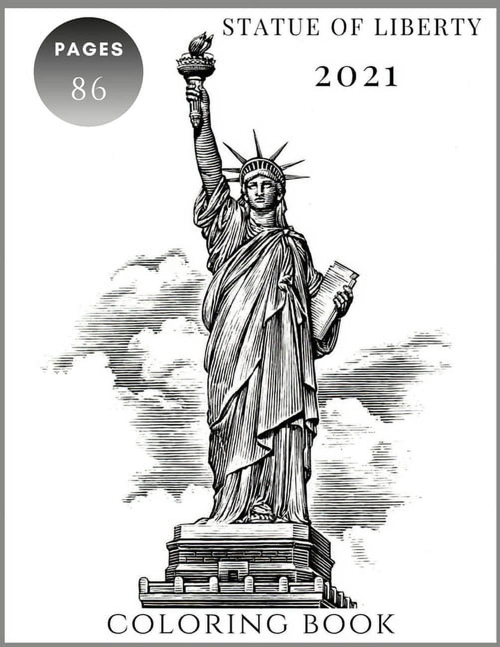 Statue of liberty coloring book for kids and adults with fun easy and relaxing coloring books and activity books for adults and kids