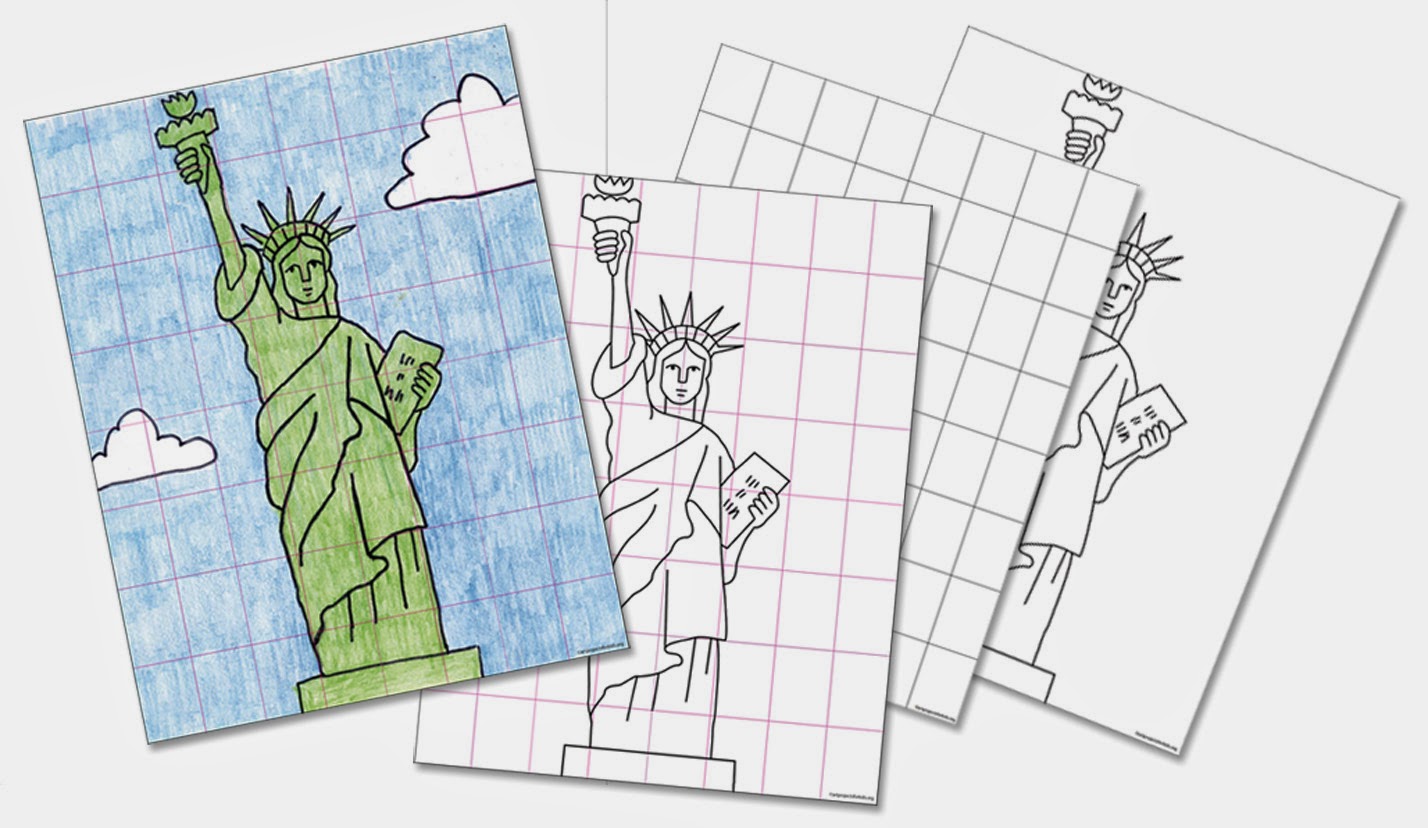 How to draw the statue of liberty art projects for kids