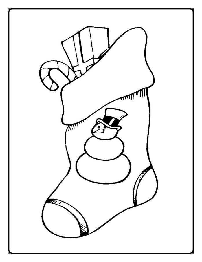 Christmas stocking coloring pages