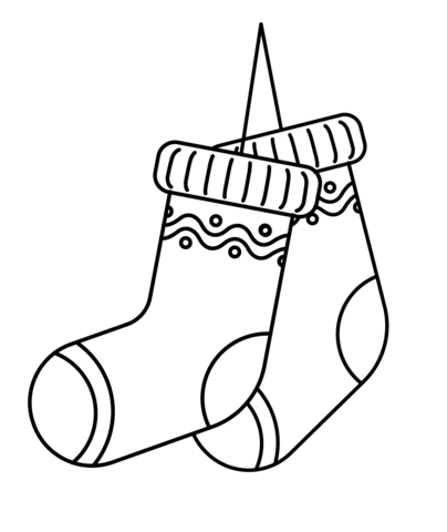 Christmas stocking coloring page free printable coloring pages