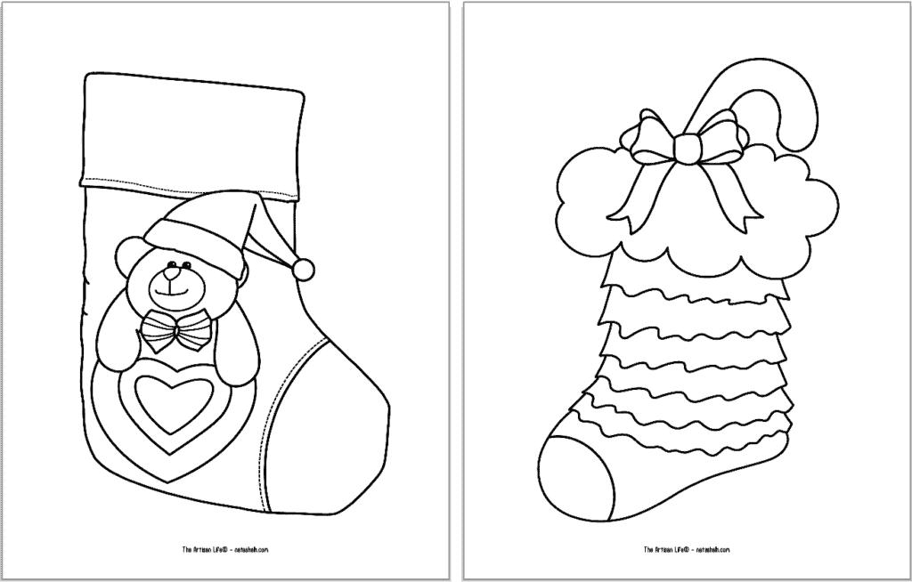 Easy christmas coloring pages