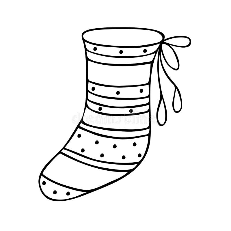 Christmas stocking coloring stock illustrations â christmas stocking coloring stock illustrations vectors clipart