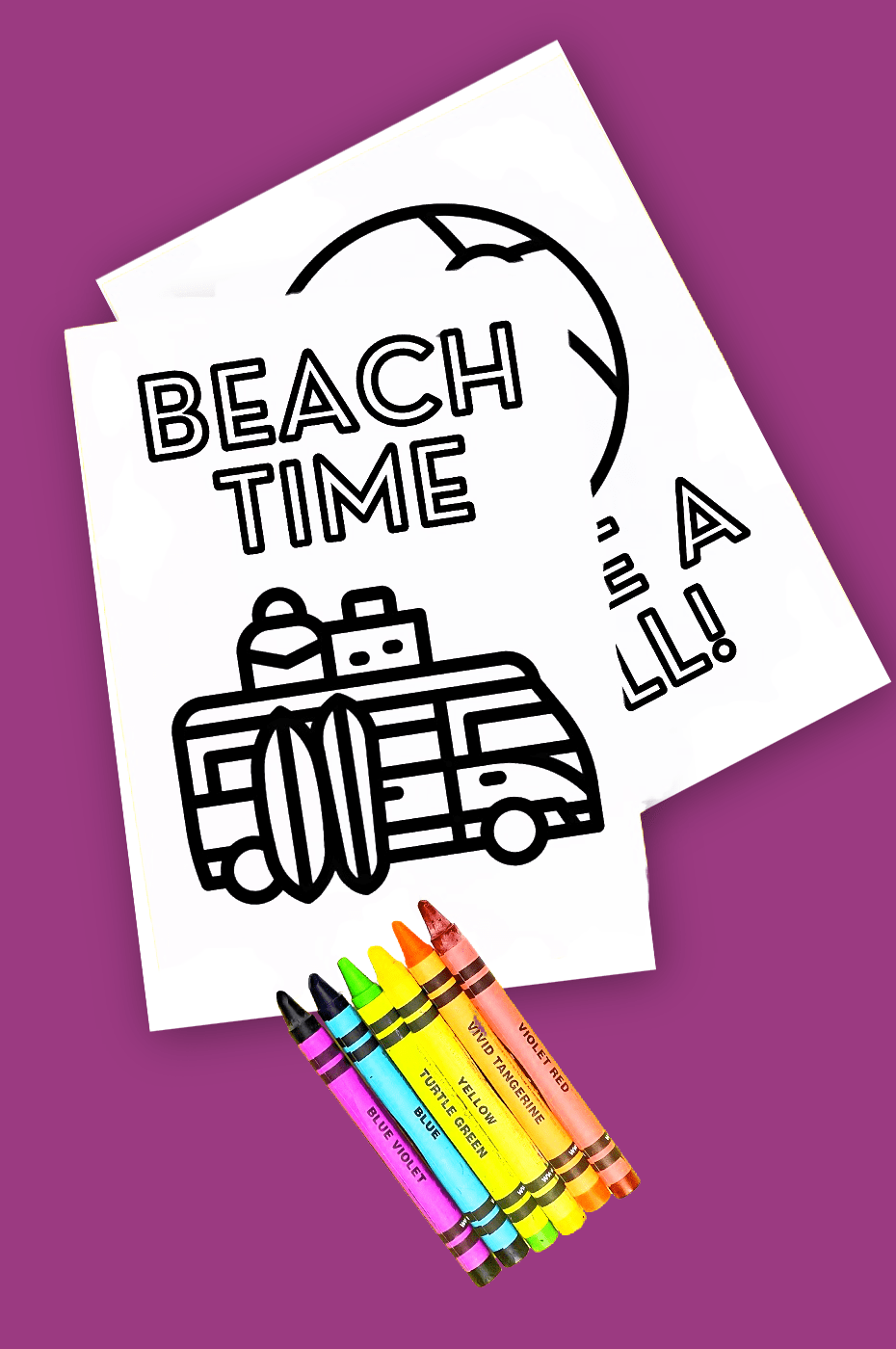 Printable summer coloring pages for young kids crafts mad in crafts