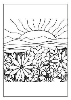 Color your way to serenity with our sunset coloring pages collection pdf