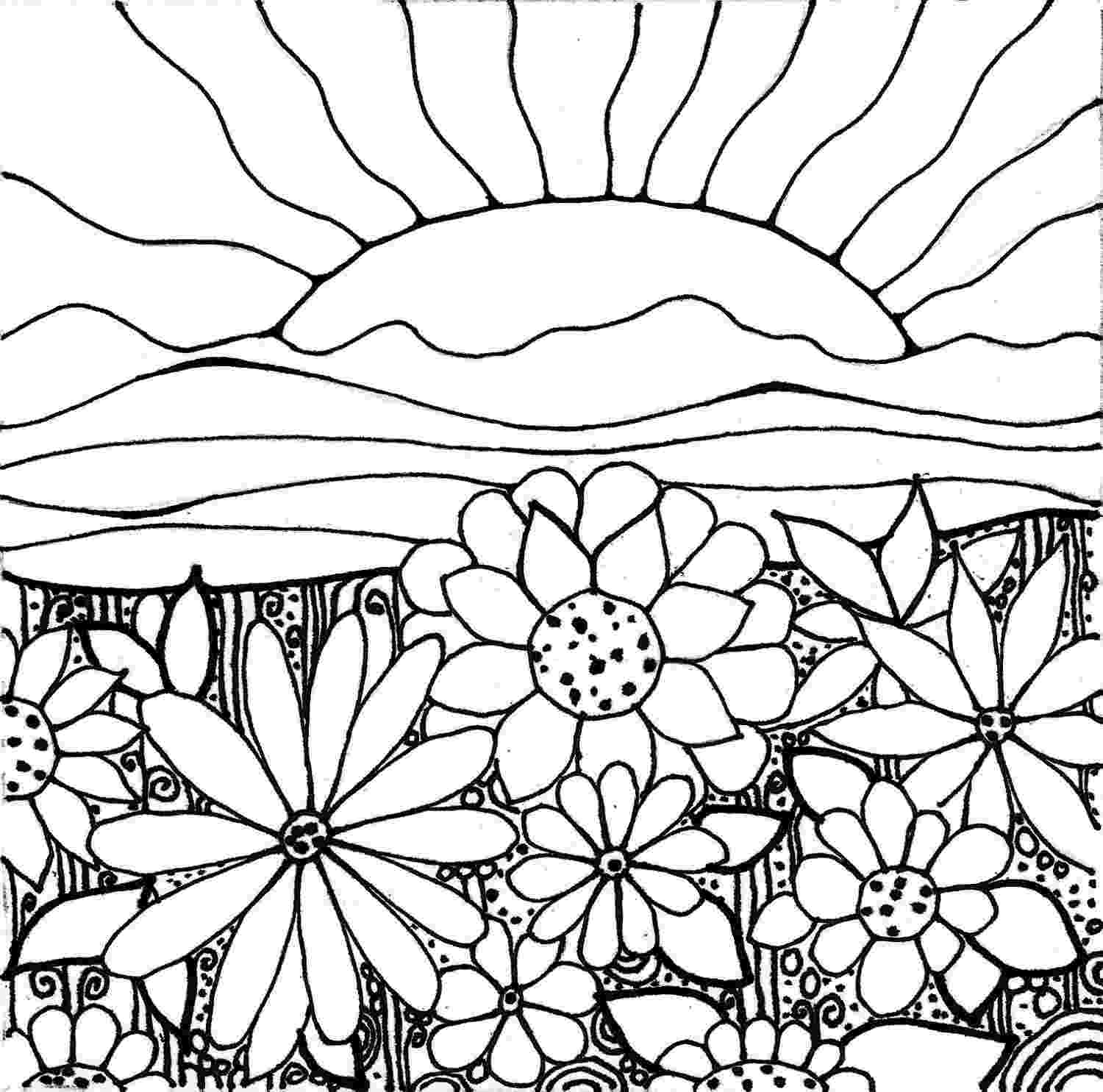 Sunset coloring pages