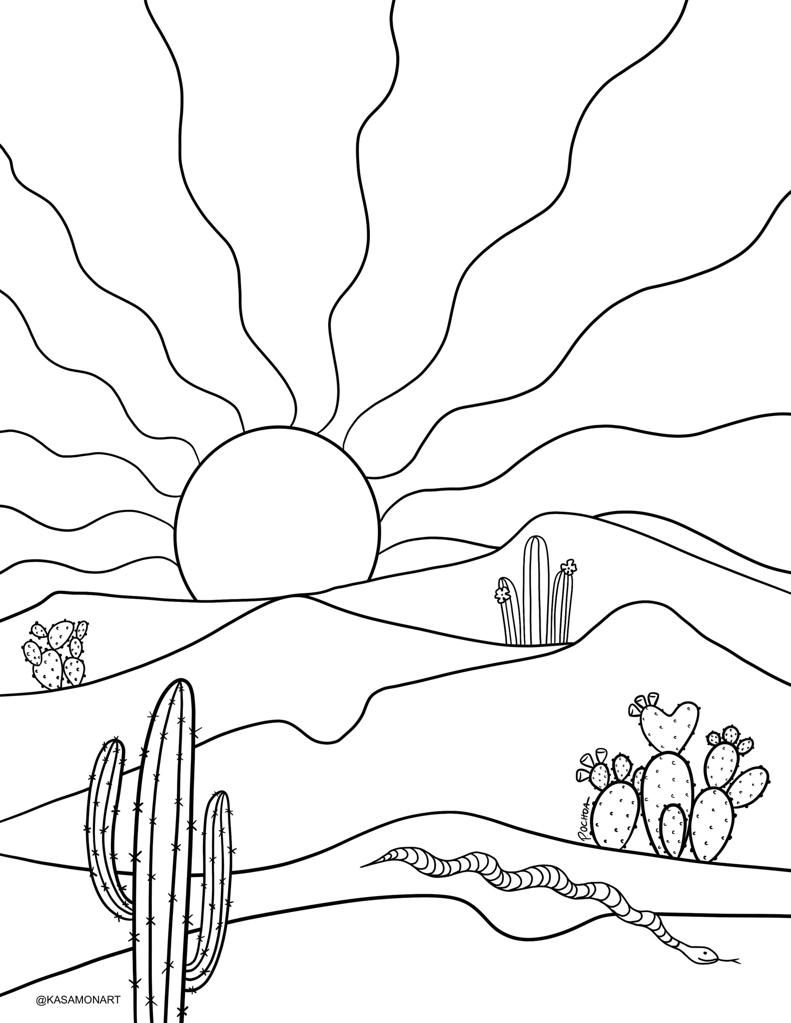 Think happy be happy digital printable coloring book â