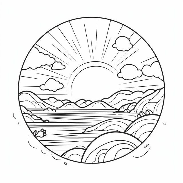The sun coloring page is shown in black and white on a white background outline sketch drawing vector sun pictures drawing sun pictures outline sun pictures sketch png and vector with transparent