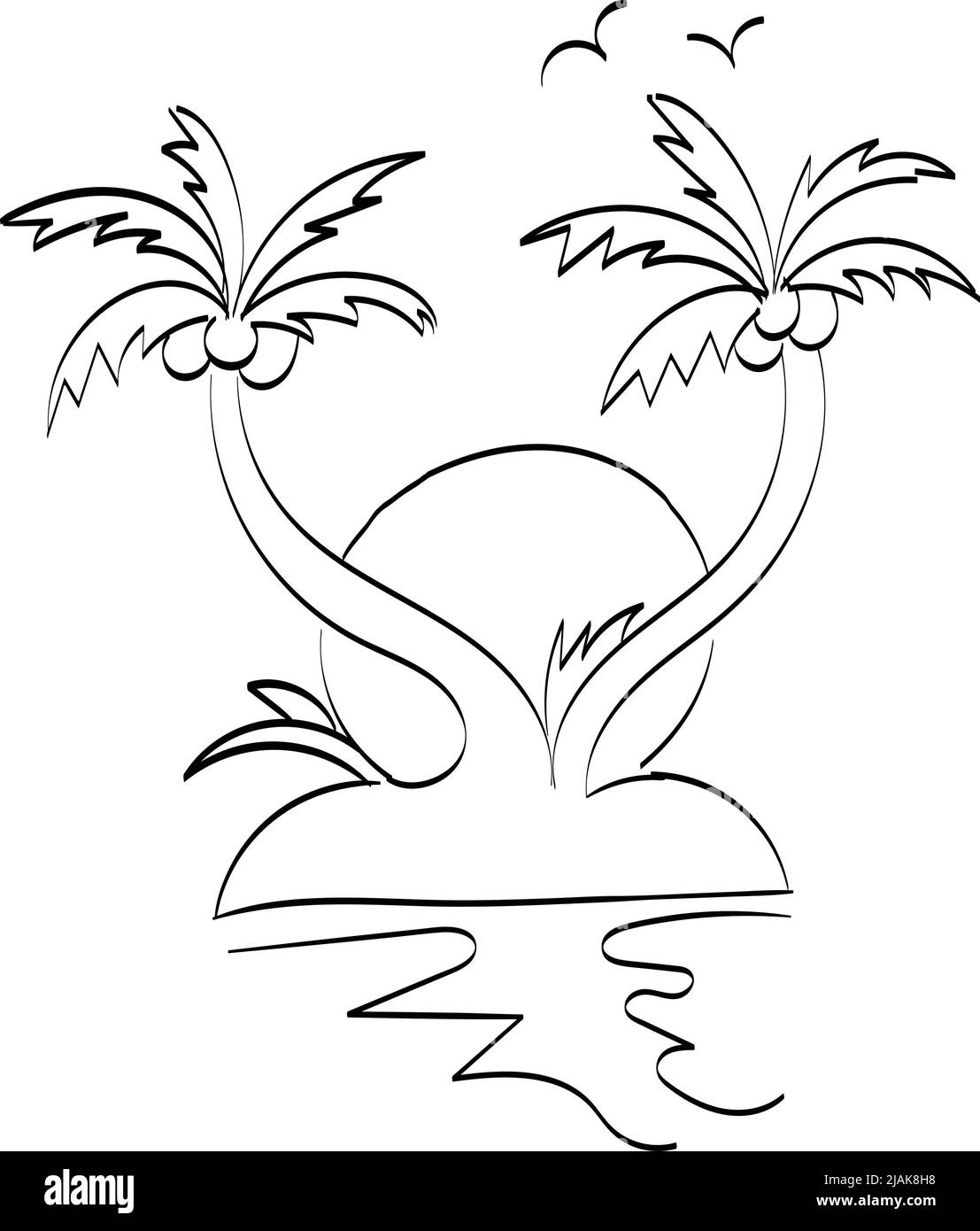 Beach sunset drawing hi
