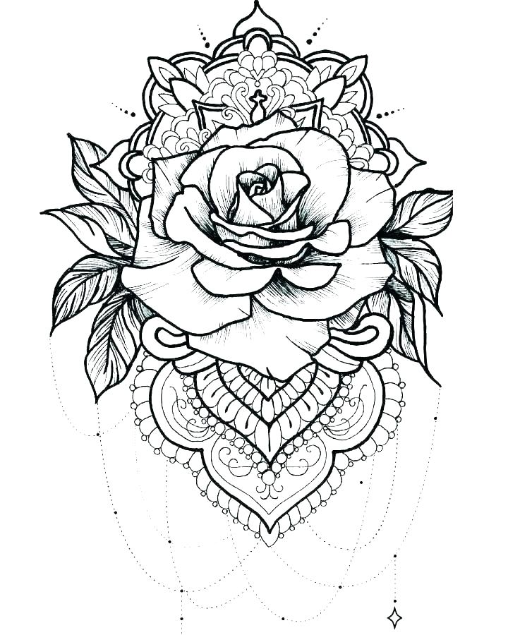 Tattoo coloring pages for adults