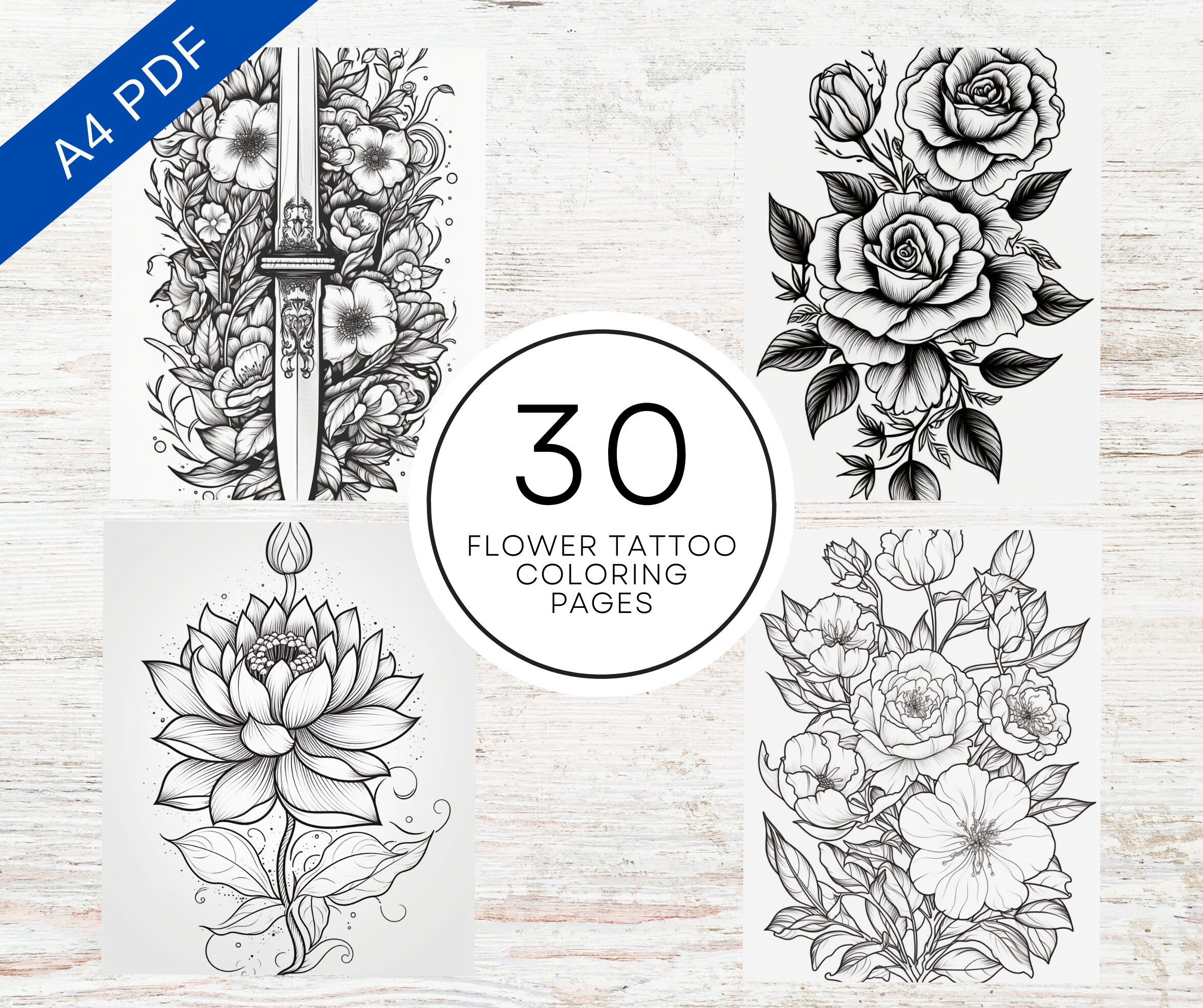 Tattoo coloring page