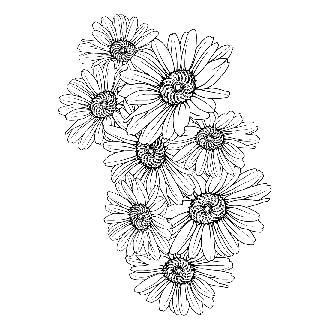 Daisy flower coloring pages daisy flower bouquet tattoo small daisy tattoo elegant minimalist daisy tattoo
