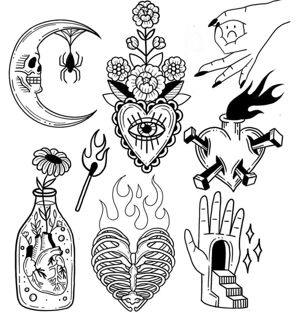 Tattoo coloring pages printable coloring pages