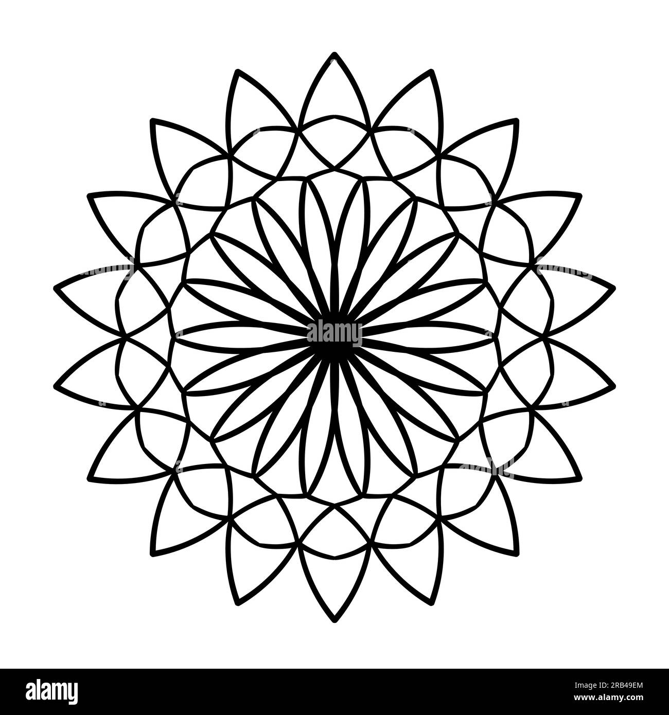 Circular pattern mandala illustration for tattoo stickers coloring pages decoration decorative doodle ornament in ethnic style stock vector image art
