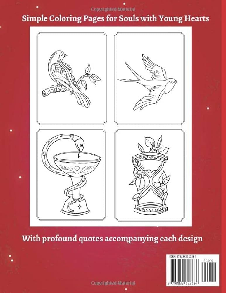 Easy tattoo coloring book for adults