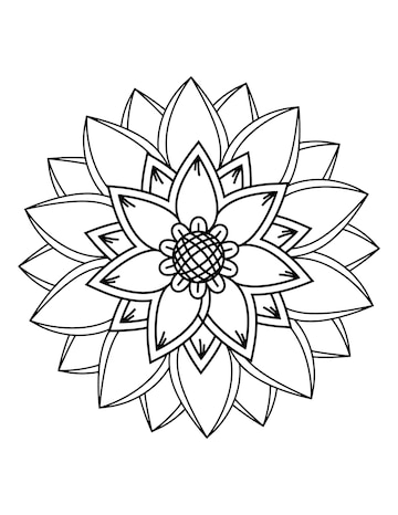 Premium vector flower coloring book floral coloring book for adults mandala coloring pages henna tattoo